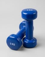 ⁦دمبل قطعة واحدة فينيل وزن 2KG ، أزرق⁩ - الصورة ⁦2⁩