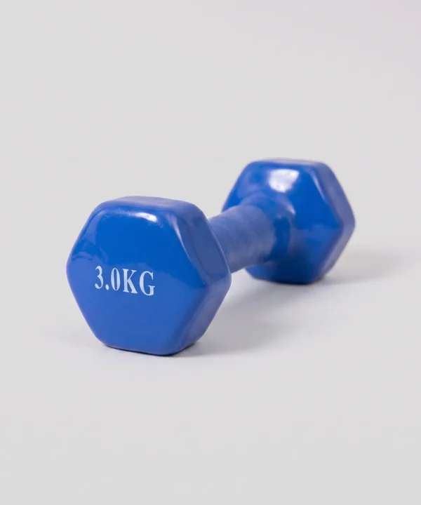 دمبل قطعة واحدة فينيل وزن 3KG ، أزرق
