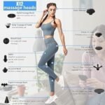 ⁦جهاز تدليك ذكي عالي التردد 300 واط للعلاج الطبيعي، متعدد الألوان، مع ميزات الإيقاف التلقائي والتحكم بالسرعة ورؤوس متعددة وعمر بطارية طويل، هادئ للغاية، يستخدم تقنية القرع⁩ - الصورة ⁦4⁩