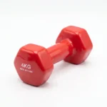 دمبل قطعة واحدة فينيل وزن 4KG ، أحمر