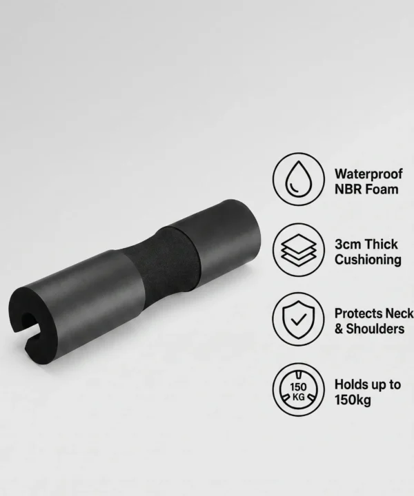 وسادة البار (Barbell Pad) وسادة رفع أثقال أوليمبي، إسفنجية 3 سم لتمارين القرفصاء ورفع الأثقال من سكيدو (منتج عالى الجودة)