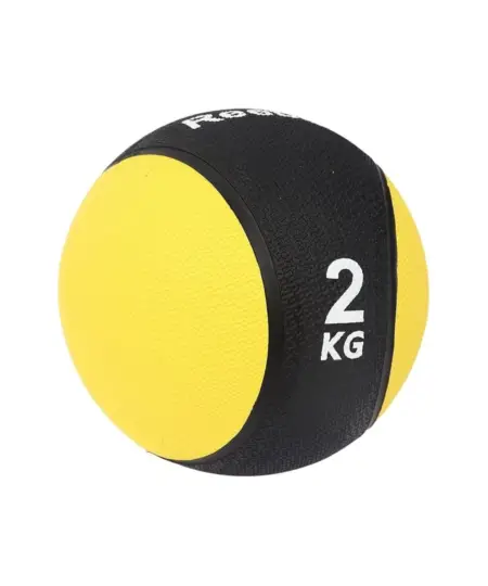 كرة طبية ثقيلة لتدريبات القوة من ريبوك، لون أسود وأصفر، 2 كجم