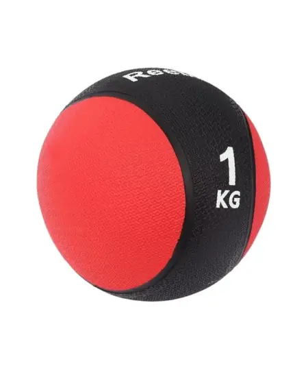 كرة طبية ثقيلة لتدريب القوة من ريبوك باللونين الأسود والأحمر، 1 كجم