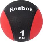 ⁦كرة طبية ثقيلة لتدريبات القوة من ريبوك (Reebok)، بالون الأسود والأحمر، 1 كجم⁩ - الصورة ⁦2⁩