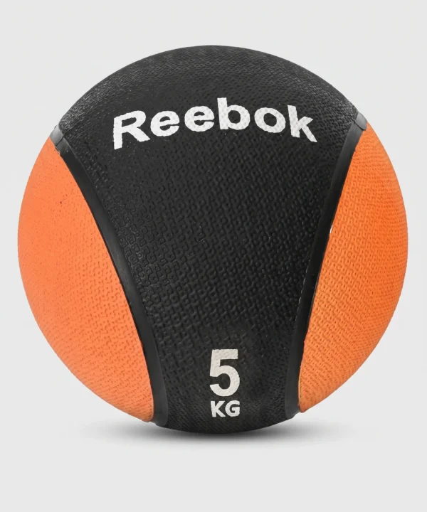 كرة طبية ثقيلة لتدريبات القوة من ريبوك (Reebok)، لون أسود وبرتقالي، 5 كجم