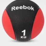 كرة طبية ثقيلة لتدريبات القوة من ريبوك (Reebok)، بالون الأسود والأحمر، 1 كجم