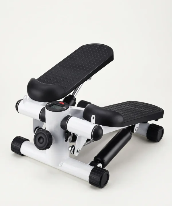جهاز مينى ستيبر (Mini Stepper)، صغير للتمرين، آلة خطوات مع عدد السعرات الحرارية، خطوات السلالم مع أحزمة مقاومة وسجادة أرضية، معدات تمارين اللياقة البدنية المنزلية المحمولة لتمارين الجسم بالكامل