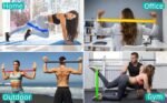 ⁦مجموعة اشرطة مقاومة، احزمة تمارين رياضية للنساء والرجال، مجموعة من 5 مستويات مطاطية⁩ - الصورة ⁦9⁩