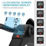 ⁦بدال ارضي دواسة لياقة بدنية قابلة للطي مع شاشة LCD، دراجة تمارين صغيرة قابلة للطي تحت المكتب، جهاز محمول لدورة اليد للقدم أثناء الجلوس⁩ - الصورة ⁦7⁩