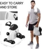 ⁦بدال مجنتك عالي (Mini Exercise Bike) جهاز تمرين صغير باستخدام الدواسات من جوريدي، دراجة صغيرة للاستخدام أسفل المكتب مع شاشة LCD أجهزة تمرين الذراع والقدم لكبار السن⁩ - الصورة ⁦4⁩