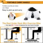 ⁦بدال مجنتك عالي (Mini Exercise Bike) جهاز تمرين صغير باستخدام الدواسات من جوريدي، دراجة صغيرة للاستخدام أسفل المكتب مع شاشة LCD أجهزة تمرين الذراع والقدم لكبار السن⁩ - الصورة ⁦8⁩