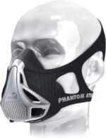 قناع تدريب ألعاب القوى، قناع تمرين عالي الارتفاع للتدريب على الأداء من فانتوم، أسود PHANTOM