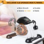 ⁦بدال مجنتك عالي (Mini Exercise Bike) جهاز تمرين صغير باستخدام الدواسات من جوريدي، دراجة صغيرة للاستخدام أسفل المكتب مع شاشة LCD أجهزة تمرين الذراع والقدم لكبار السن⁩ - الصورة ⁦9⁩
