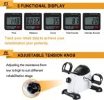 ⁦بدال مجنتك عالي (Mini Exercise Bike) جهاز تمرين صغير باستخدام الدواسات من جوريدي، دراجة صغيرة للاستخدام أسفل المكتب مع شاشة LCD أجهزة تمرين الذراع والقدم لكبار السن⁩ - الصورة ⁦6⁩