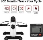 ⁦بدال مجنتك عالي (Mini Exercise Bike) جهاز تمرين صغير باستخدام الدواسات من جوريدي، دراجة صغيرة للاستخدام أسفل المكتب مع شاشة LCD أجهزة تمرين الذراع والقدم لكبار السن⁩ - الصورة ⁦7⁩