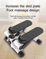 ⁦جهاز مينى ستيبر (Mini Stepper)، صغير للتمرين، آلة خطوات مع عدد السعرات الحرارية، خطوات السلالم مع أحزمة مقاومة وسجادة أرضية، معدات تمارين اللياقة البدنية المنزلية المحمولة لتمارين الجسم بالكامل⁩ - الصورة ⁦11⁩
