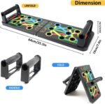 ⁦بوش أب (Push-Up Board) متعدد لوح تمرين رياضي احترافي متعدد الوظائف 10 في 1 معدات لياقة بدنية لتمارين الضغط للمنزل والجيم للرجال والنساء⁩ - الصورة ⁦13⁩
