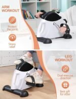 ⁦بدال مجنتك عالي (Mini Exercise Bike) جهاز تمرين صغير باستخدام الدواسات من جوريدي، دراجة صغيرة للاستخدام أسفل المكتب مع شاشة LCD أجهزة تمرين الذراع والقدم لكبار السن⁩ - الصورة ⁦12⁩
