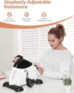 ⁦بدال مجنتك عالي (Mini Exercise Bike) جهاز تمرين صغير باستخدام الدواسات من جوريدي، دراجة صغيرة للاستخدام أسفل المكتب مع شاشة LCD أجهزة تمرين الذراع والقدم لكبار السن⁩ - الصورة ⁦11⁩