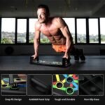 ⁦بوش أب (Push-Up Board) متعدد لوح تمرين رياضي احترافي متعدد الوظائف 10 في 1 معدات لياقة بدنية لتمارين الضغط للمنزل والجيم للرجال والنساء⁩ - الصورة ⁦2⁩