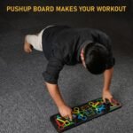 ⁦بوش أب (Push-Up Board) متعدد لوح تمرين رياضي احترافي متعدد الوظائف 10 في 1 معدات لياقة بدنية لتمارين الضغط للمنزل والجيم للرجال والنساء⁩ - الصورة ⁦5⁩