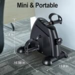 ⁦بدال جهاز، (Mini Exercise Bike) تمرين بدواسة (للذراعين والساقين) دراجة للقدم تحت المكتب وللذراعين، دراجة تمارين صغيرة محمولة، مع شاشة LCD ديجيتال، اسود⁩ - الصورة ⁦20⁩