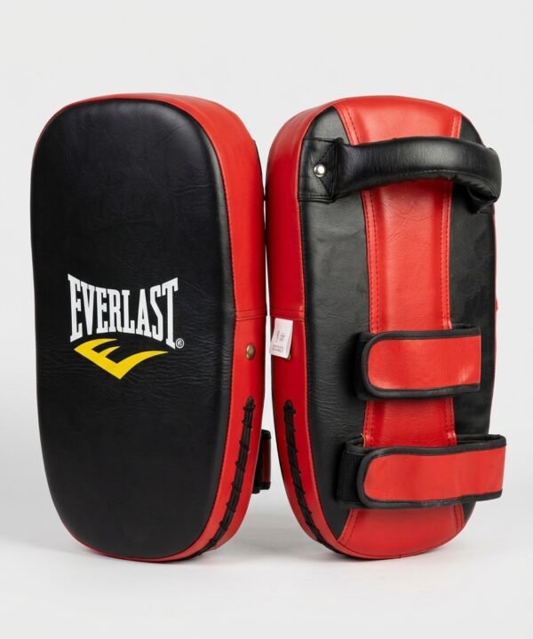 كف تدريب، وسادة تدريب منحنية من (Everlast)، وسادات تدريب للملاكمة واللكم، تركيز الذراع هدف للفنون القتالية تايكوندو كاراتيه الملاكمة (مستورد تايلاندي ، قطعة واحدة) UFC MMA Sanda Drill PU Leather