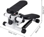 ⁦جهاز مينى ستيبر (Mini Stepper)، صغير للتمرين، آلة خطوات مع عدد السعرات الحرارية، خطوات السلالم مع أحزمة مقاومة وسجادة أرضية، معدات تمارين اللياقة البدنية المنزلية المحمولة لتمارين الجسم بالكامل⁩ - الصورة ⁦14⁩