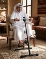 ⁦دراجة للتمرين بدواسات قابلة للتعديل مع مقابض متحركة لليدين ومخصصة للاماكن المغلقة ومع وسادة قدم مضادة للانزلاق ومناسبة لكبار السن في المنزل وصالة الالعاب الرياضية⁩ - الصورة ⁦17⁩