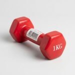 دمبل قطعة واحدة فينيل وزن 1KG ، أحمر
