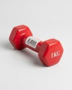 دمبل قطعة واحدة فينيل وزن 1KG ، أحمر
