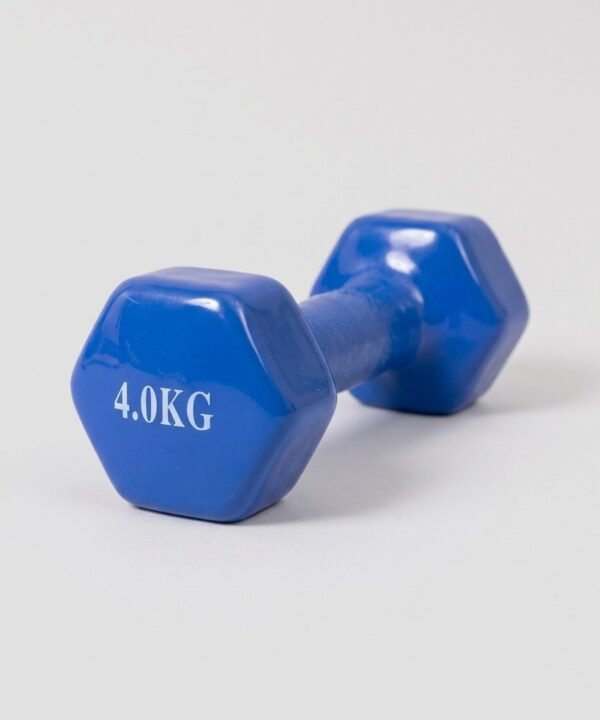 دمبل قطعة واحدة فينيل وزن 4KG ، أزرق