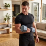 ⁦دمبل قطعة واحدة وزن 10KG ، ( مصري ) دمبل رياضي للتمارين المنزلية والجيم، وزن ثابت بقبضة مريحة، مناسب لتمارين القوة واللياقة وشد العضلات،⁩ - الصورة ⁦2⁩