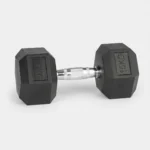 دمبل سداسي الشكل مطلي بالمطاط ( 15kg ) قطعة واحدة، ( مستورد، عالي الجودة ) للاستخدام المنزلي والتجاري واللياقة البدنية