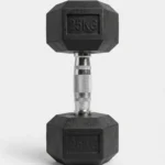 دمبل سداسي الشكل مطلي بالمطاط ( 25kg ) قطعة واحدة، ( مستورد، عالي الجودة ) للاستخدام المنزلي والتجاري واللياقة البدنية