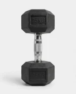 دمبل سداسي الشكل مطلي بالمطاط ( 25kg ) قطعة واحدة، ( مستورد، عالي الجودة ) للاستخدام المنزلي والتجاري واللياقة البدنية