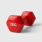 دمبل قطعة واحدة فينيل وزن 2KG ، أحمر