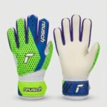 قفازات حارس مرمى كرة القدم للشباب من (Reusch Serathor SG Finger Support)، قفازات حارس مرمى كرة القدم مع قبضة فائقة لراحة اليد