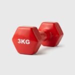 دمبل قطعة واحدة فينيل وزن 3KG ، أحمر