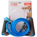 ⁦استك مقاومة بمقبض – ليڤ أب (Liveup Sports Toning Tube LS3201) بمقبض (مستوى 3 – لون مقاومة ازرق)⁩ - الصورة ⁦2⁩