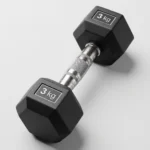 دمبل سداسي الشكل مطلي بالمطاط ( 3kg ) قطعة واحدة، ( مصري ) للاستخدام المنزلي والتجاري واللياقة البدنية والتمارين الرياضية