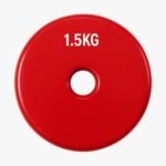⁦طارة دمبل (زوج، 2 طارة بوزن 3kg) وزن الواحدة 1.5kg – فينيل، احمر⁩ - الصورة ⁦2⁩