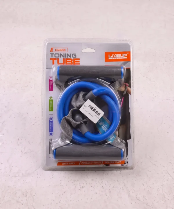استك مقاومة بمقبض – ليڤ أب (Liveup Sports Toning Tube LS3201) بمقبض (مستوى 3 – لون مقاومة ازرق)