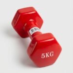 دمبل قطعة واحدة فينيل وزن 5KG ، أحمر