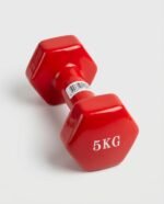 دمبل قطعة واحدة فينيل وزن 5KG ، أحمر