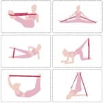 ⁦استك جمباز، حزام يوجا ، (حزام  12 حلقة)،قابلة للتمدد، (قطعة واحدة)  حزام مرن لتمديد الساق لليوجا والمرونة للعلاج الطبيعي والبيلاتس واليوغا والرقص، متعدد الالوان⁩ - الصورة ⁦6⁩