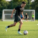 ⁦حذاء كرة قدم (ترتان/ستارز) برقبة عالية، من ماركة Nike للبالغين من الجنسين، أصفر⁩ - الصورة ⁦2⁩