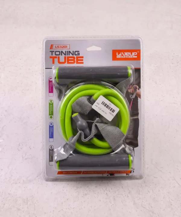 استك مقاومة بمقبض - ليڤ أب (Liveup Sports Toning Tube LS3201) بمقبض (مستوى 2 – لون مقاومة اخضر)