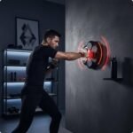 ⁦الة ملاكمة، موسيقية ذكية تعمل بالبلوتوث تثبت على الحائط مع قفازات ملاكمة، معدات تمرين الهدف للملاكمة للبالغين والاطفال، حقيبة ملاكمة موسيقية الكترونية⁩ - الصورة ⁦8⁩