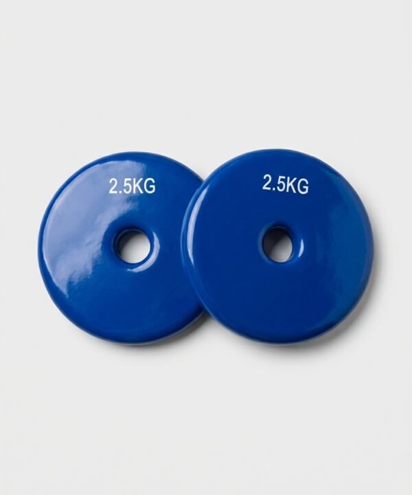 طارة دمبل (زوج، 2 طارة بوزن 5kg) وزن الواحدة 2.5kg – فينيل، ازرق